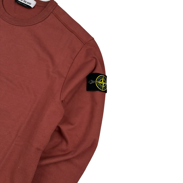 Stone Island 2021 Maroon Cotton Long Sleeve Jumper - Small