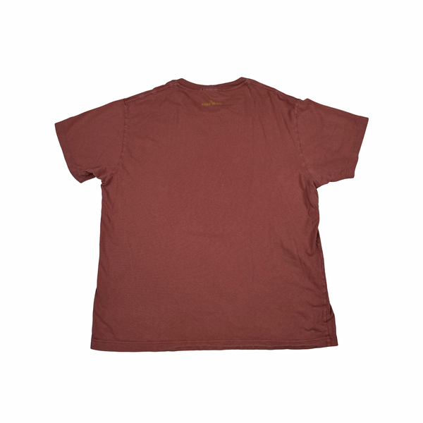 Stone Island Red 3D Rubber Logo T Shirt - 3XL