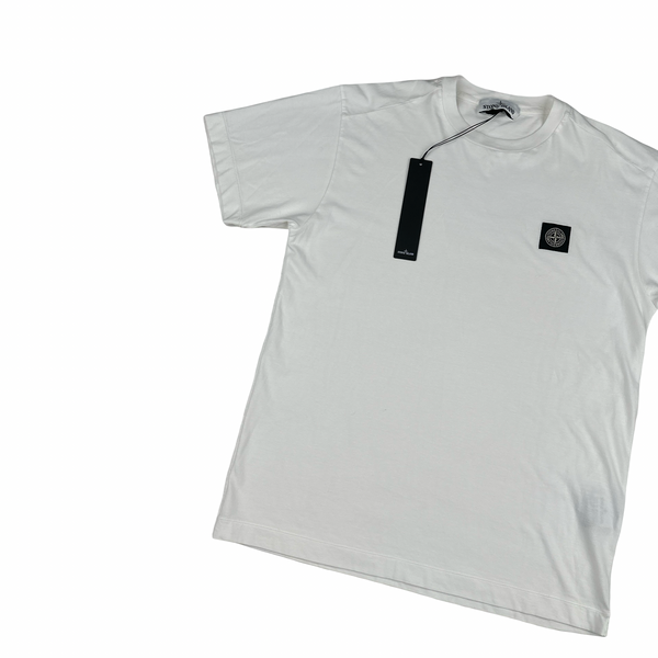 Stone Island 2018 White Cotton T Shirt - Medium