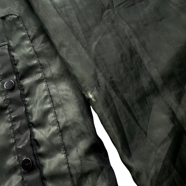 Stone Island Green 2002 Vintage Cotton Lined Monofilament Mesh Jacket - Large