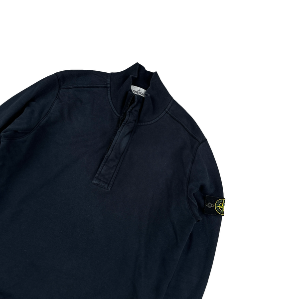 Stone Island 2019  Navy Quarter Zipped Cotton - Large