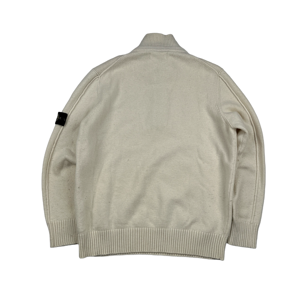 Stone Island 2012 Cream Wool Pullover Jumper - 3XL