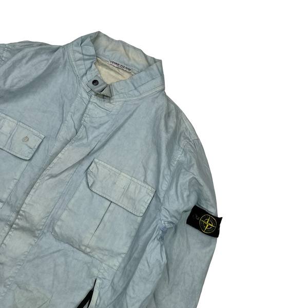 Stone Island 2005 Vintage Blue Lino Flax Jacket - XXL