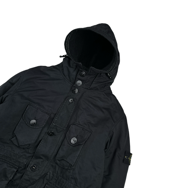 Stone Island 2007 Black David TC Hooded Multipocket Jacket - Large