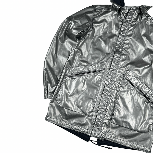 Stone Island Reversible Silver Spaceman Raso Gommato Jacket