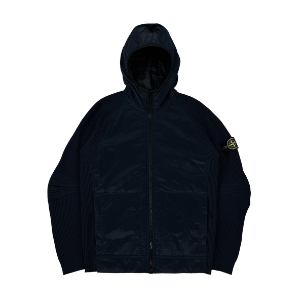 Stone Island 2016 Navy Nylon Metal Knitted Jacket - Medium