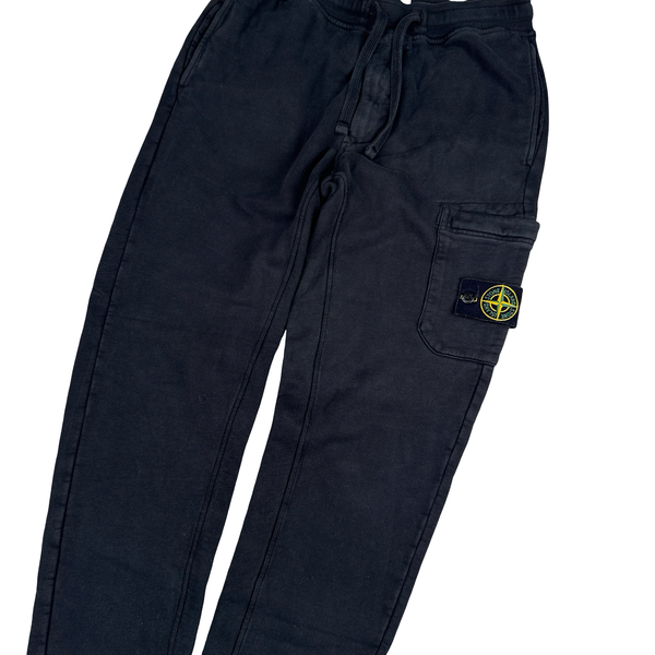 Stone Island 2022 Black Cotton Joggers - Small