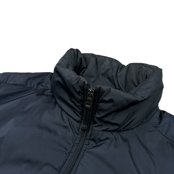 Prada Navy Nylon Black Label Padded Long Jacket - XL