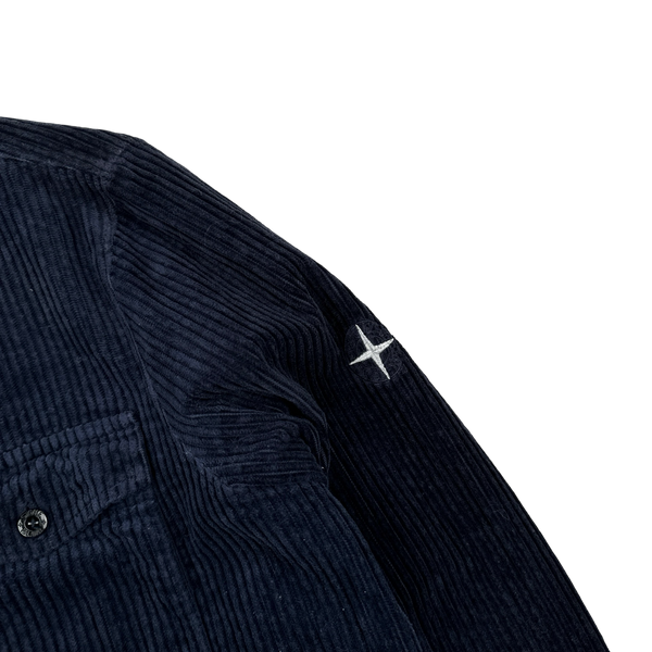 Stone Island 2020 Navy Jumbo Cord Shirt - Small