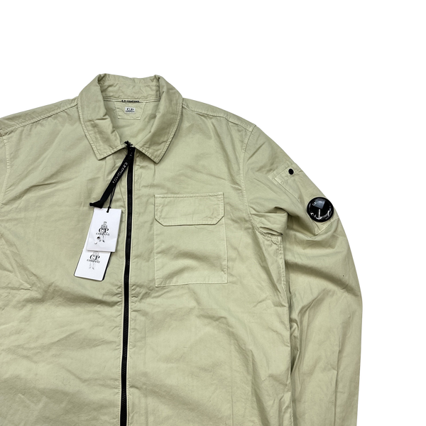CP Company Yellow Button Up Overshirt - Medium