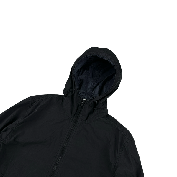 Stone Island 2019 Black Lamy Velour Hooded Jacket - Small
