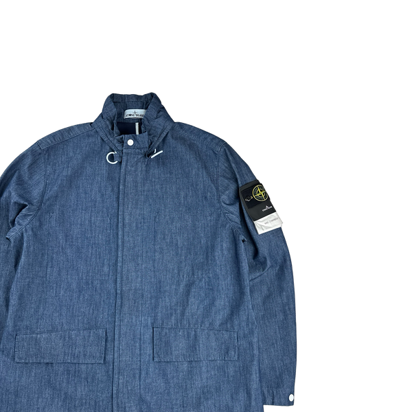 Stone Island 2021 Mac Chambray 3L Trench Coat - Large