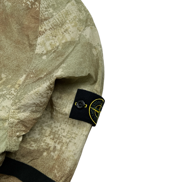 Stone Island 2024 Green Dissolving Grid Camo Windbreaker - Large