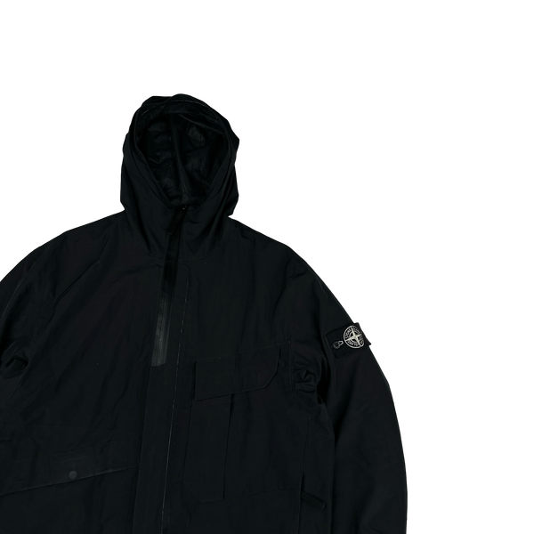 Stone Island 2017 Black Tank Shield Down Liner Special Process Jacket - XL