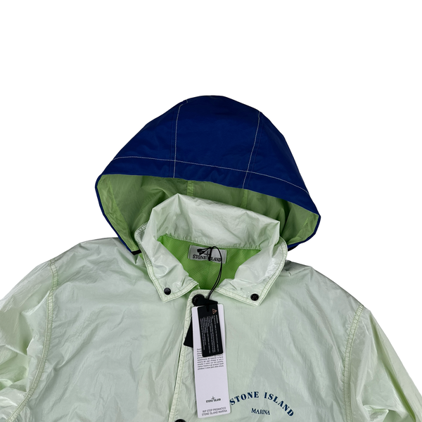 Stone Island Green Prismatico Ripstop Reflective Spellout Jacket