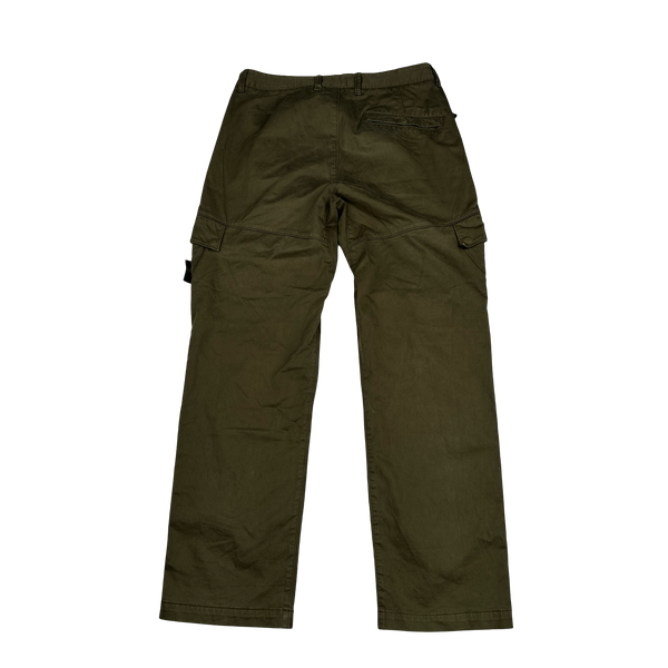 Stone Island 2021 Khaki Ghost Regular Fit Cargo Trousers - 30"