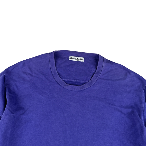 Stone Island 2007 Purple Low Neck Crewneck Jumper - XL