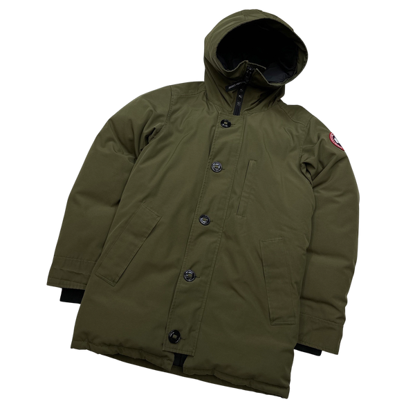 Canada Goose Khaki Hooded Puffer Parka - Small