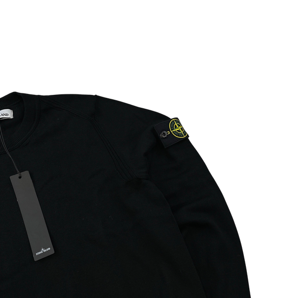 Stone Island 2020 Black Crewneck Knit - Small