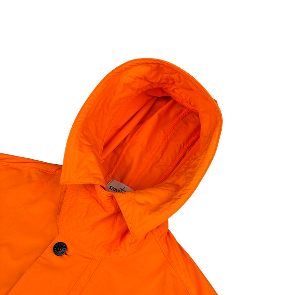 Stone Island 2019 Neon Orange David Fluo Parka Jacket - Large