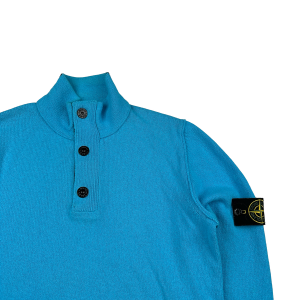 Stone Island 2015 Cyan Pullover Knit Jumper - Medium