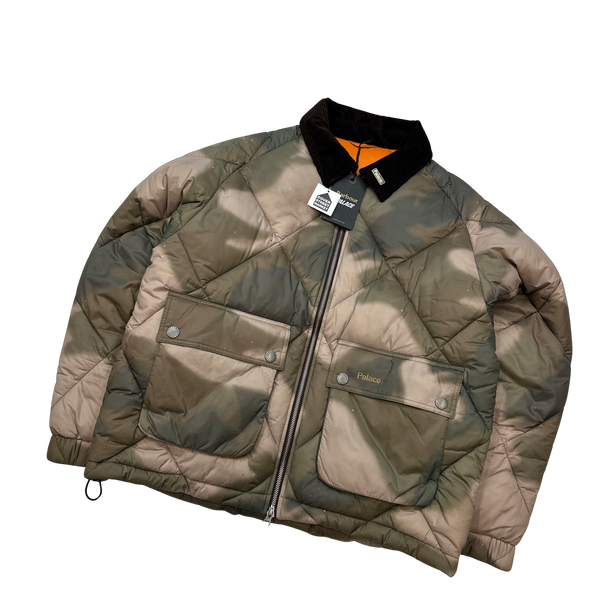 Palace x Barbour Camo Quilted Down Collared Puffer Jacket - Medium