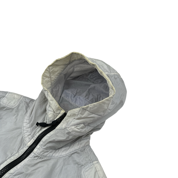 Stone Island 2018 Ice White Lamy Flock Hooded Jacket - Medium