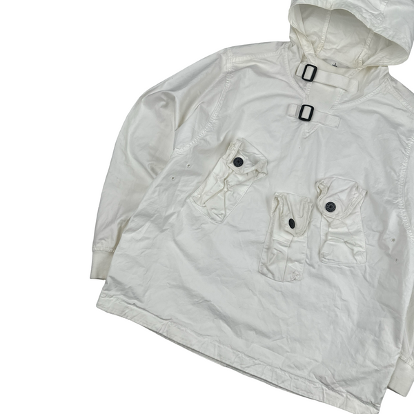 Stone Island 2021 White Multi Pocket Smock - Small