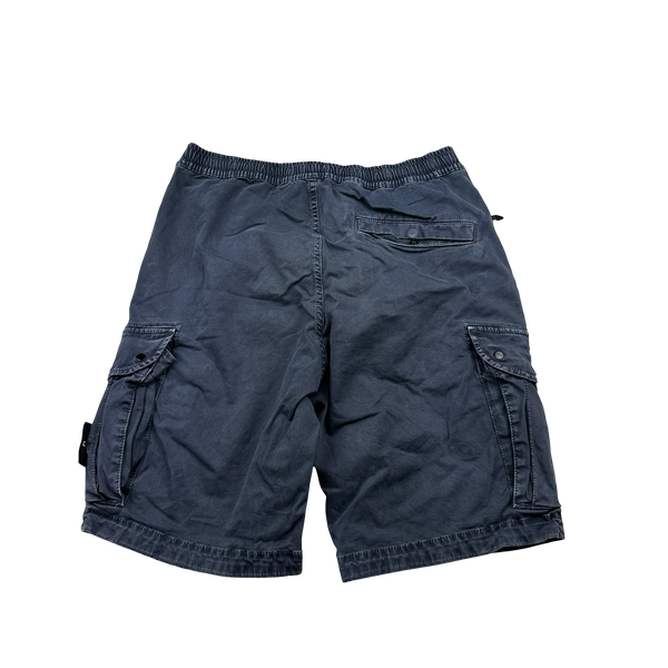 Stone Island 2021 Navy Cotton RE Fit Shorts - 30"