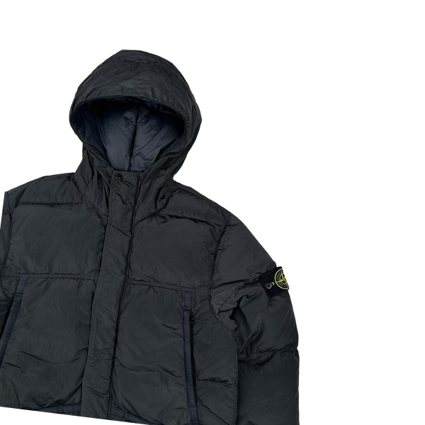 Stone Island 2021 Charcoal Nylon Metal Down Puffer Jacket - Small