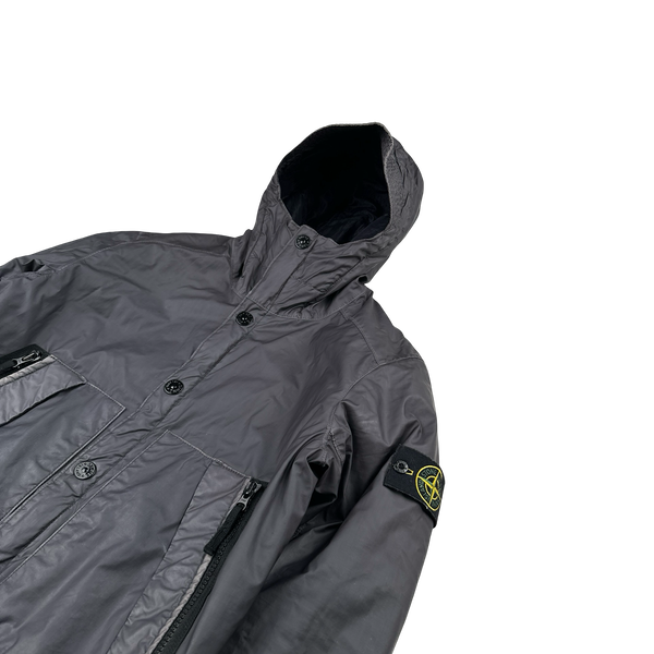 Stone Island 2014 Navy Mussola Gommata Padded Jacket - Medium