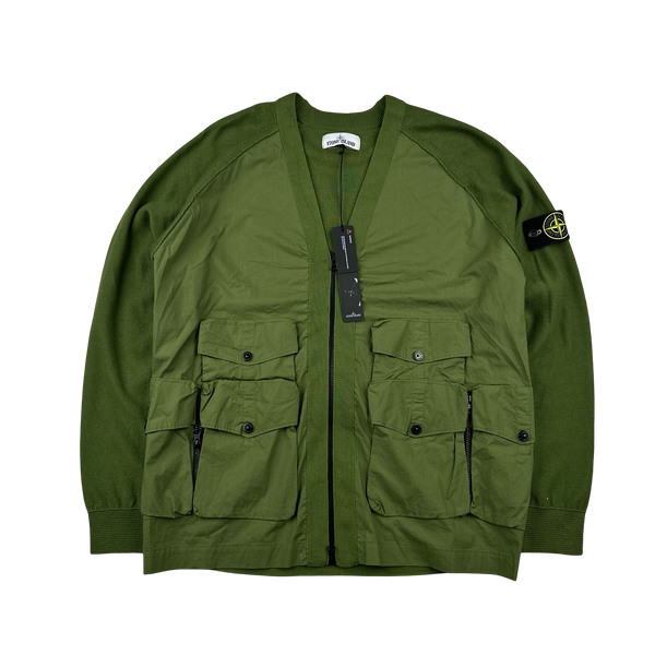 Stone Island 2022 Green Cargo Knit Jumper - Large