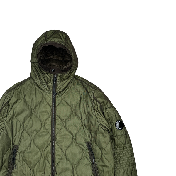 CP Company Green Quilted Bi Mesh Jacket - XL