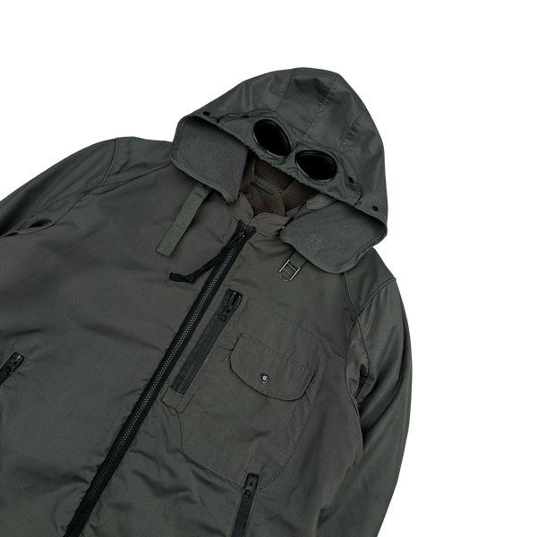 CP Company 2011 Grey Multi Pocket Leinster 200 Wool Lined Goggle Jacket -XL