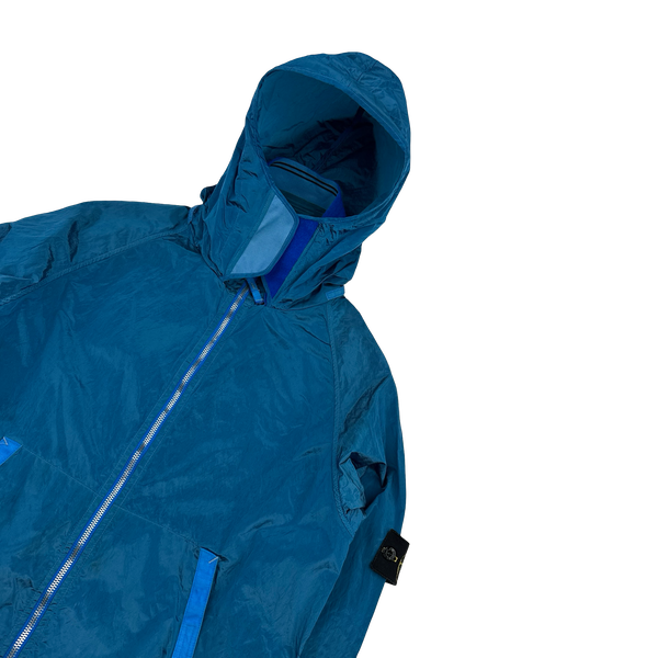 Stone Island Vintage 2005 Blue Nylon Metal Shimmer Jacket - Medium
