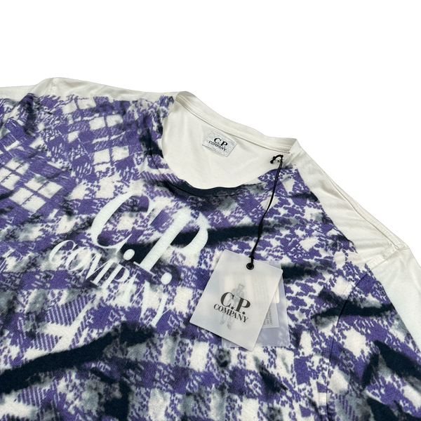 CP Company 2007 Printed Plaid Spellout Graphic T Shirt - Large
