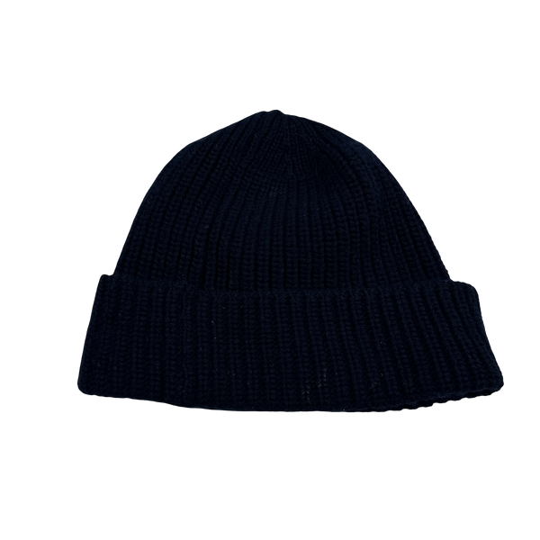 Stone Island 2018 Navy Ribbed Wool Beanie Hat