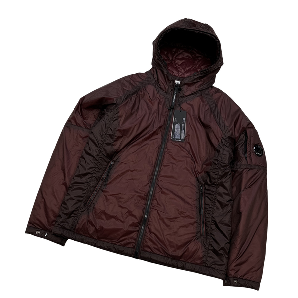 CP Company Burgundy Outline Padded Puffer Jacket - XL