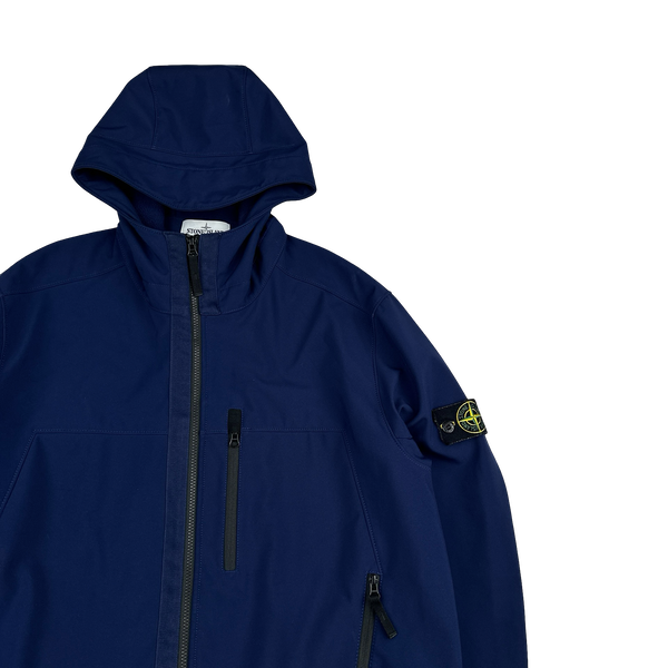 Stone Island 2018 Navy Blue Soft Shell R Jacket - 3XL