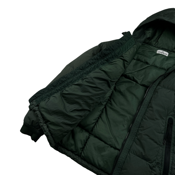 Stone Island 2019 Forest Green Junior Crinkle Down Filled Puffer Jacket - Age 14