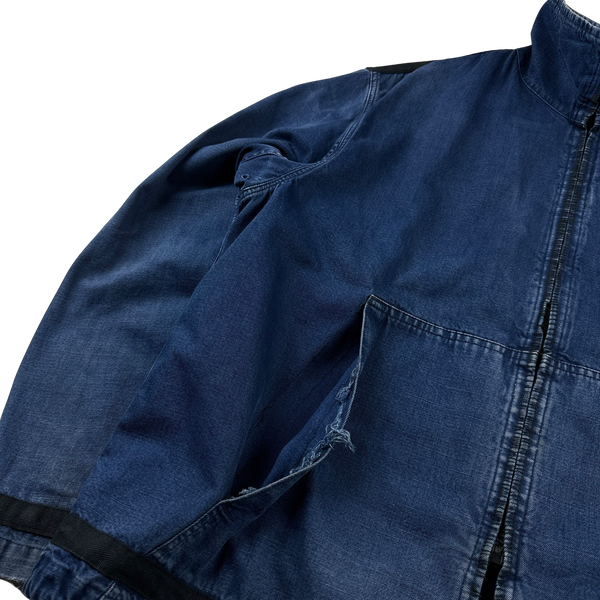 Stone Island Vintage 1997 Blue Denim Zipped Jacket - Medium