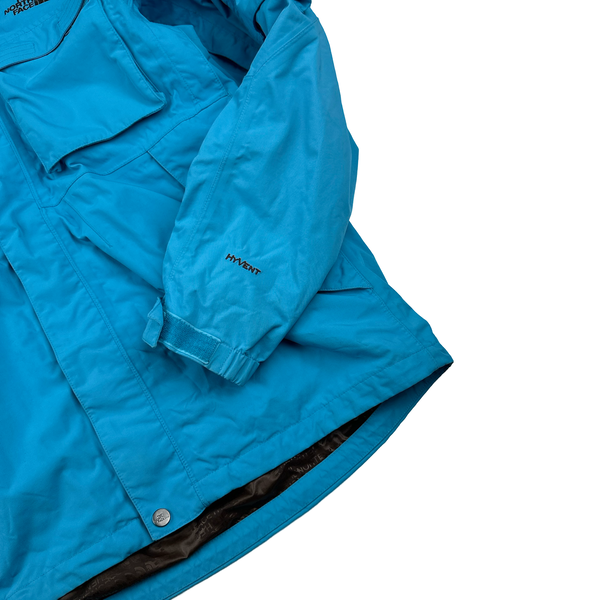 North Face Blue HyVent Rain Jacket - Medium