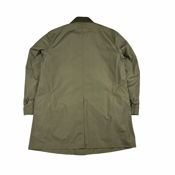 Supreme Khaki Leopard Print Lining Trench Coat - Large