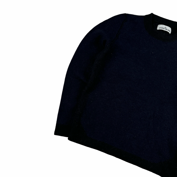 Stone Island 2017 Navy Wool Crewneck Jumper - XS