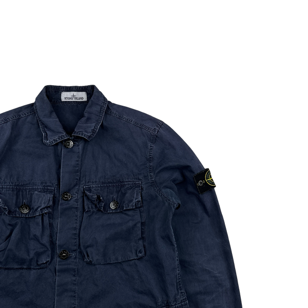 Stone Island 2016 Navy Cotton Overshirt - Medium