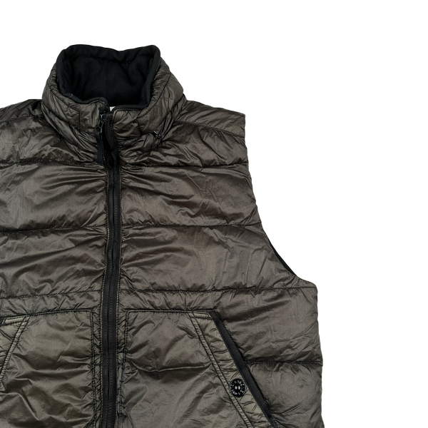 Stone Island 2012 Brown Garment Dyed 30th Anniversary Down Filled Gilet - Medium