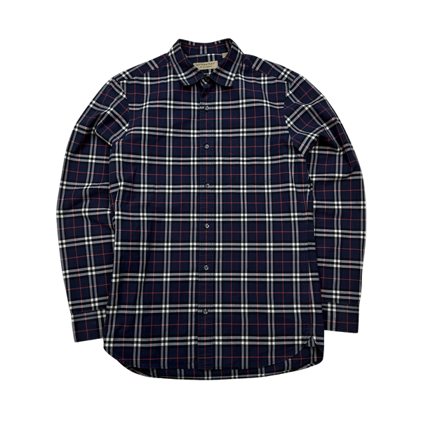 Burberry Navy Nova Check Button Up Shirt - Small