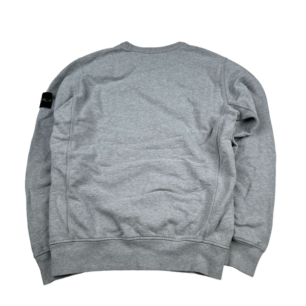 Stone Island 2019 Light Grey Cotton Crewneck - Medium