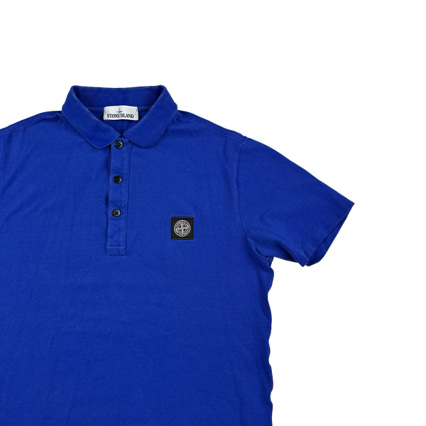 Stone Island 2016 Blue Cotton Polo Shirt - Large
