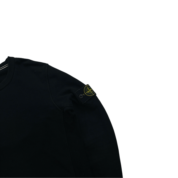 Stone Island Black Cotton Crewneck Sweatshirt - Small